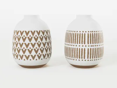 Ceramic Flower Vase 3D model