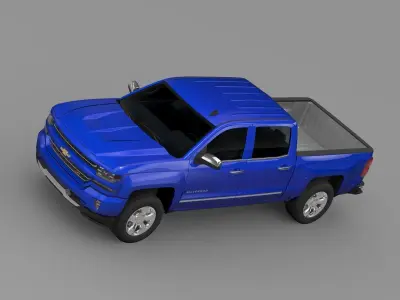 Chevrolet Silverado LTZ Z71 Crew Cab GMTK2 Sh Box 2016 3D model