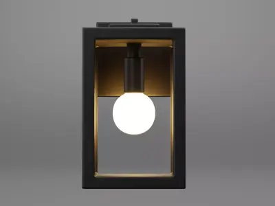 Lantern V2 - Modern Wall-Mounted Lamp Low-poly 3D model