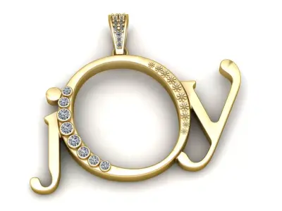 LOVE ALPHABET PENDANT 3D PRINTABLE MODEL  3D print model