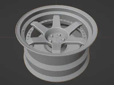 SIX - Wheels - Game Ready Low-poly 3D model