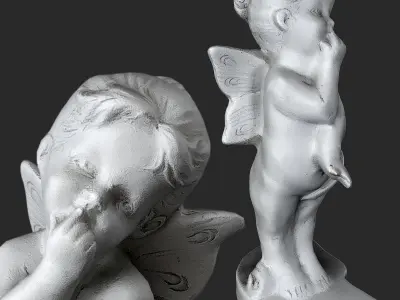 Sculpture Angels cupids 3D model