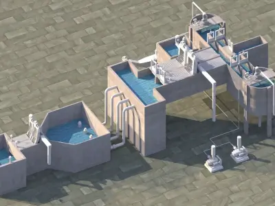 Wastewater treatment equipment 3D model