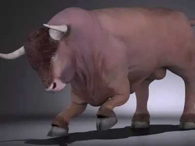 Bull rigged for 3dsmax 3D model