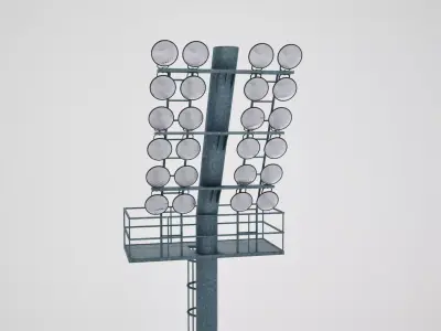 Stadium light round 3D model