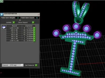 I letter pendant 3D print model