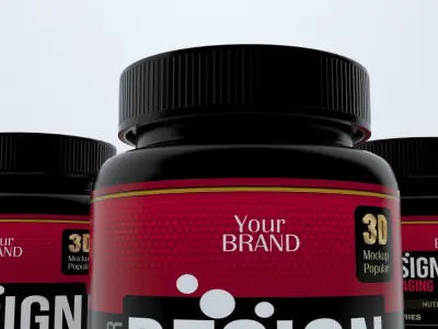 Jar Supplement -Sport - Medical Low-poly 3D model