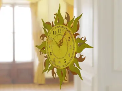 Wall Clock- Sun 3D model