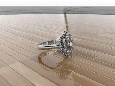 diamond ring 3D print model 73