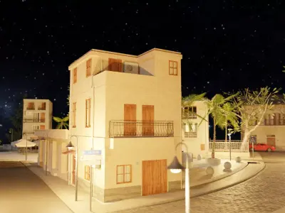 Small town in Sicily 3D model