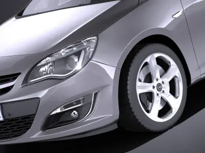 Opel Astra Sedan 2015 VRAY 3D model