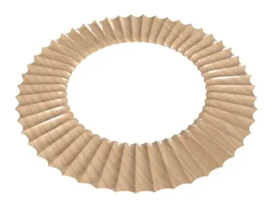 Frame-035 circular wooden frame 3D model