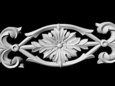 Central decor ornament for furniture 3D model 466