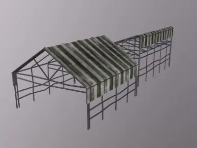 Awning Tent Low-poly 3D model