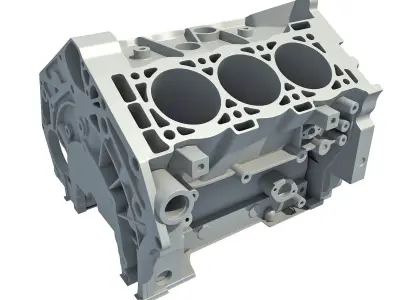 V6 Engine Block 3D model