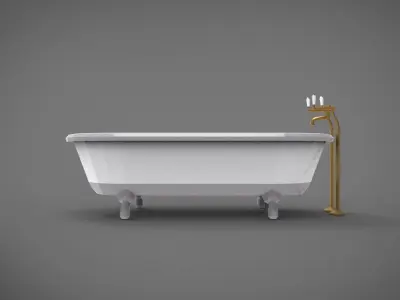bathtub Low-poly 3D model
