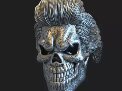 Skull pendant jewelry Bearded vol4 3D print model