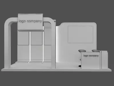 Booth Exhibition Stand a66 3D model