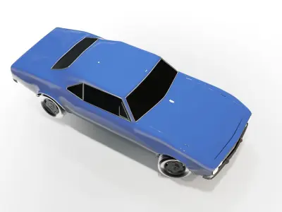 Old School Camaro Classic Car Low-poly 3D model