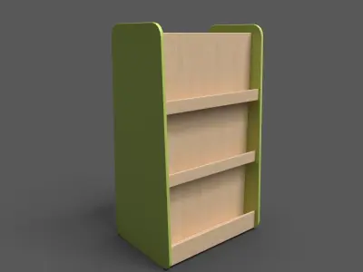 Large Shelf Green Low-poly 3D model