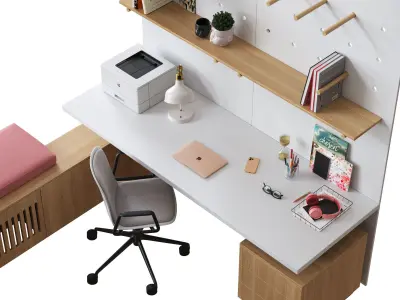 Furniture For Kids Room Set 001 3D model