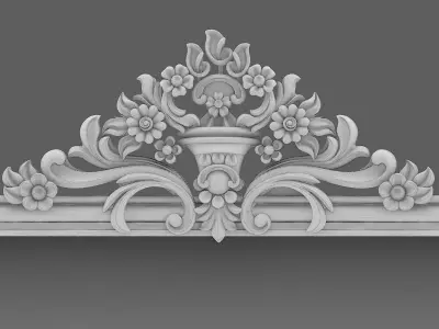 classic carved frame 01 3D model