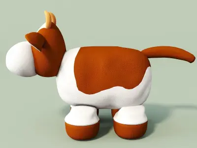 Stuffed Toy Cow 3D model