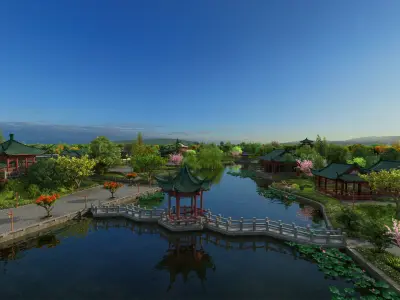 classical Chinese garden 3D model