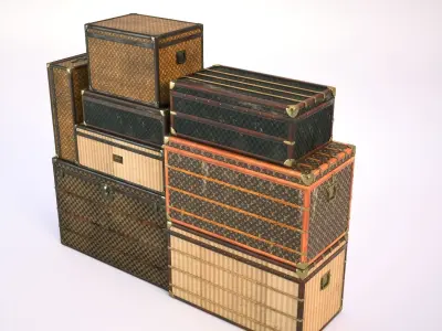 Louis Vuitton Vintage Trunks 3D model