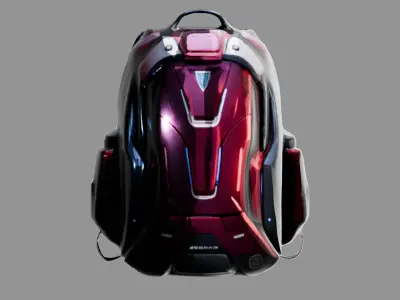 Stylized Backpack BP22 Low-poly 3D model