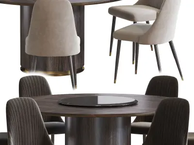 Chair Bary and Otab table 3D model