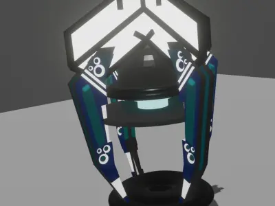 Sci-fi poles 3D model