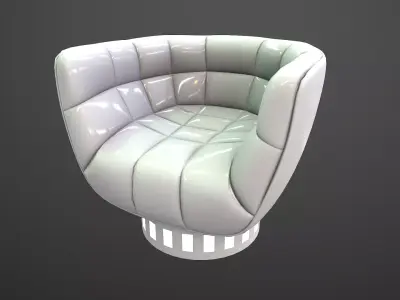 Futuristic armchair Low-poly 3D model