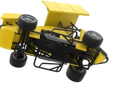 Pavement Winged Sprint car Scale 1 to 25 3D print model