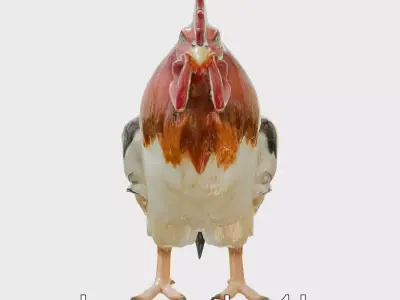 Gray Warmblood Horse with Gradient Coat Low-poly 3D model