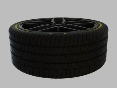Miniature Enkei Icon Rim and Tire - 3D Print - No Textures 3D print model