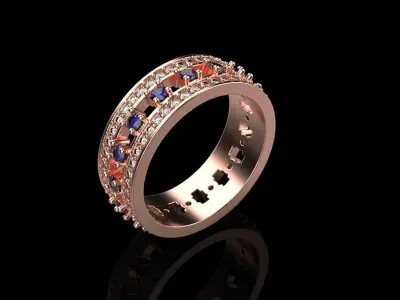 Wedding ring model 307 3D print model