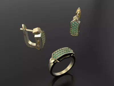 Diamond set 3D print model