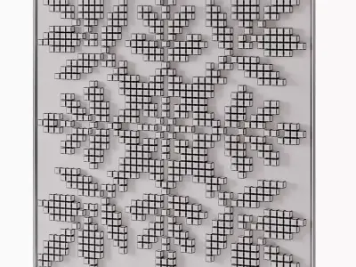 96 Decorative Wall Art Mosaic 3D model