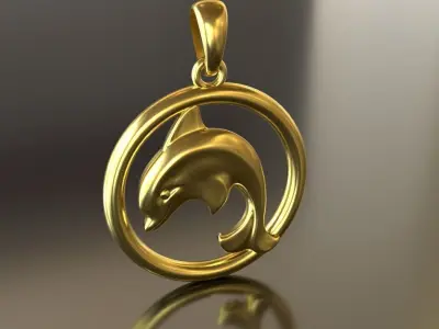 dolphin pendant 3D print model