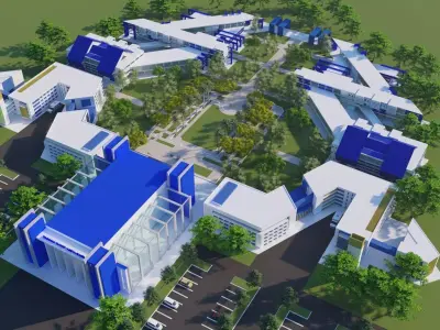 HOSPITAL campus 3D model