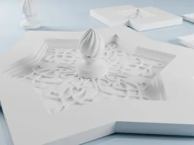 Arabic-style ceiling details 3D model