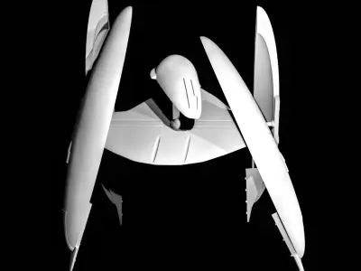 Robot Spaceship Free 3D print model