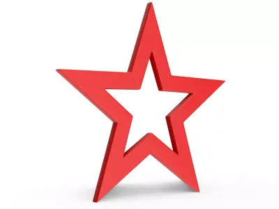 Red Star Low-poly 3D model