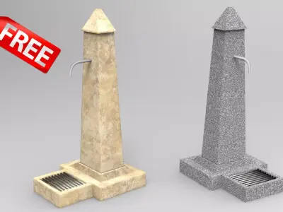 Fountain 3D Model free obelisk Free 3D model