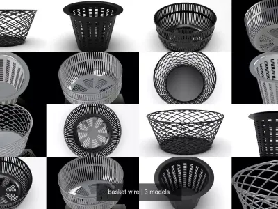 basket wire 3D Model Collection