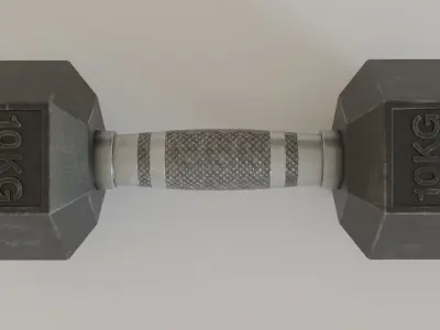 Hex Dumbbell 10 kg Used New and Dirty Free low-poly 3D model
