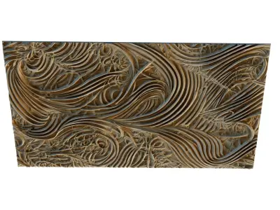 mural decor set wall panel 23 3D model
