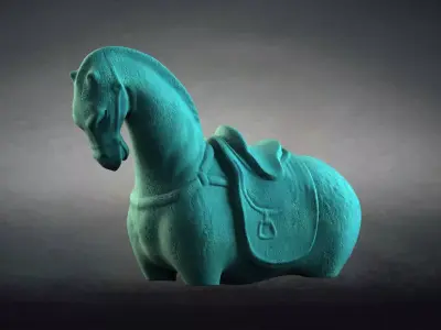 Ancient Cultural Relics stone carvings decorative museum 3D model