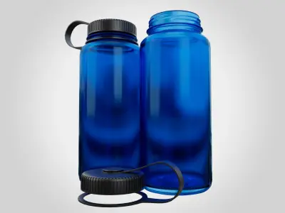 NG Blue Water Bottle Low-poly 3D model